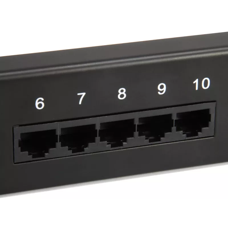 Equip 25 prievadų Cat.3 RJ45 ISDN skirstomasis skydas, juodas