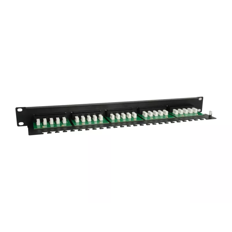 Equip 25 prievadų Cat.3 RJ45 ISDN skirstomasis skydas, juodas