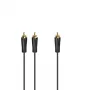 Audio kabelis Hama 00205097 5m RCA 2 x RCA kištukas, paauksuotas, juodas