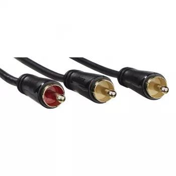 Audio kabelis Hama 00205097 5m RCA 2 x RCA kištukas, paauksuotas, juodas