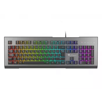 GENESIS Rhod 500 RGB klaviatūra žaidimams USB QWERTY juoda, sidabrinė