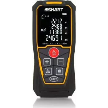 Lazerinis atstumo matuoklis Smart 06-01100, kompaktiškas rankinis matavimo įrankis