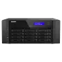 NAS bokštinis QNAP TS-h1290FX — EPYC 7302P 3.0 GHz, 128 GB DDR4, 12 lizdų, QuTS hero, juodas