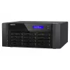 NAS bokštinis QNAP TS-h1290FX — EPYC 7302P 3.0 GHz, 128 GB DDR4, 12 lizdų, QuTS hero, juodas