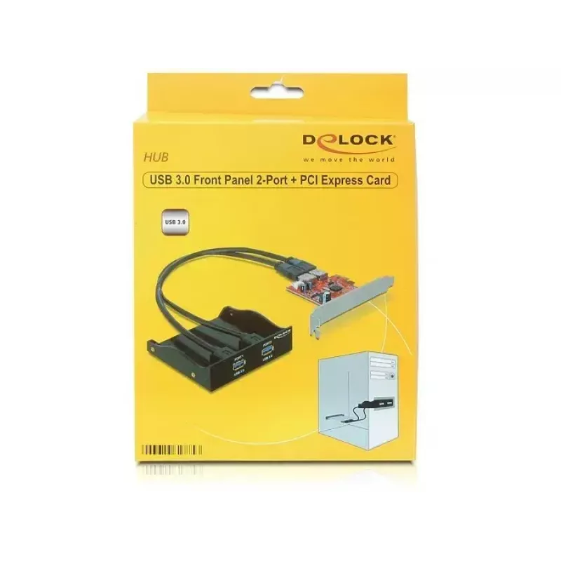 DeLOCK 61775 USB 3.2 Gen 1 sąsajos kortelė su priekiniu skydeliu