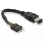FireWire kabelis DeLOCK 82379 0,016 m Juodas Kištukas/Kištukas