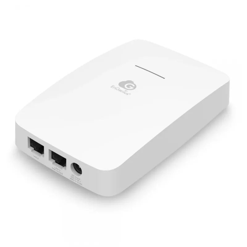EnGenius ECW215 belaidis prieigos taškas, sieninis, Wi-Fi 6, 400+867 Mbps, 2T2R, GbE, PoE.af, 2x4 ir 2x 5dBi