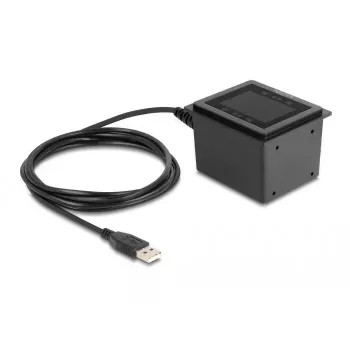 DeLOCK USB brūkšninių kodų skaitytuvas 1D ir 2D, laidinis, stacionariam montavimui