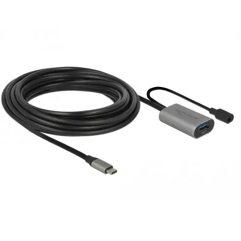 USB laidas DeLOCK 85391 USB 3.2 Gen 1 5 m USB A USB C juodas pilkas