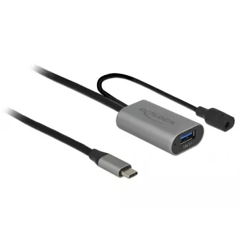 USB laidas DeLOCK 85391 USB 3.2 Gen 1 5 m USB A USB C juodas pilkas
