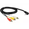Garso kabelis DeLOCK 84724 1,5 m 3,5 mm 3 x RCA juodas