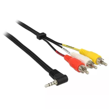 Garso kabelis DeLOCK 84724 1,5 m 3,5 mm 3 x RCA juodas