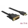 Laido adapteris vaizdo signalui DeLOCK 85586 DVI-D HDMI Type A Juoda 5 m