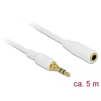 Garso kabelis DeLOCK 85591 5m 3,5mm baltas