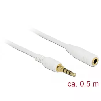 Garso kabelis DeLOCK 85628 0,5 m 3,5 mm baltas