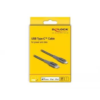 Duomenų ir įkrovimo laidas USB Type-C – Lightning DeLOCK 86631