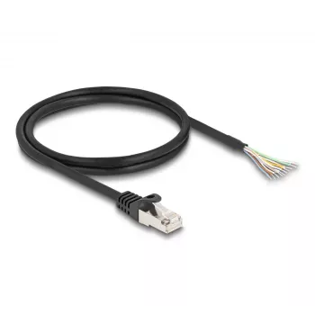 DeLOCK RJ50 kištukas į atvirus laidų galus S/FTP 1 m juoda