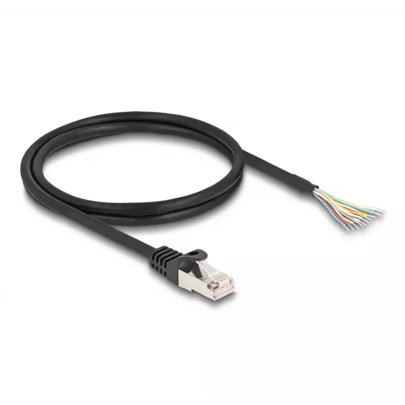DeLOCK RJ50 kištukas į atvirus laidų galus S/FTP 1 m juoda