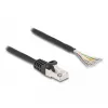 DeLOCK RJ50 kištukas į atvirus laidų galus S/FTP 1 m juoda