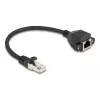 DeLOCK RJ50 ilginimo kabelis kištukas-lizdas S/FTP 0,25 m juodas