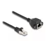 DeLOCK RJ50 ilginimo kabelis kištukas-lizdas S/FTP 0,25 m juodas