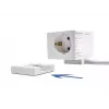 DeLOCK 11497 3 krypčių kištukinių lizdų kubas su 1,5 m ilginimo kabeliu, USB įkrovikliu, apsauga nuo vaikų, baltas