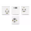 DeLOCK 11497 3 krypčių kištukinių lizdų kubas su 1,5 m ilginimo kabeliu, USB įkrovikliu, apsauga nuo vaikų, baltas