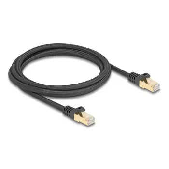 DeLOCK RJ45 80318 tinklo kabelis Cat.6A S/FTP 2m juodas