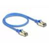 DeLOCK RJ45 tinklo kabelis Cat.8.1 F/FTP Slim 0,5 m mėlynas