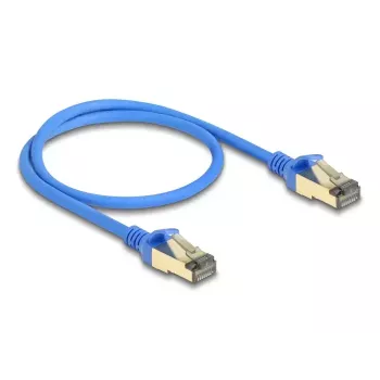 DeLOCK RJ45 tinklo kabelis Cat.8.1 F/FTP Slim 0,5 m mėlynas