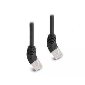 Tinklo kabelis DeLOCK RJ45 Cat.6A 45° kampu 0,5 m juodas