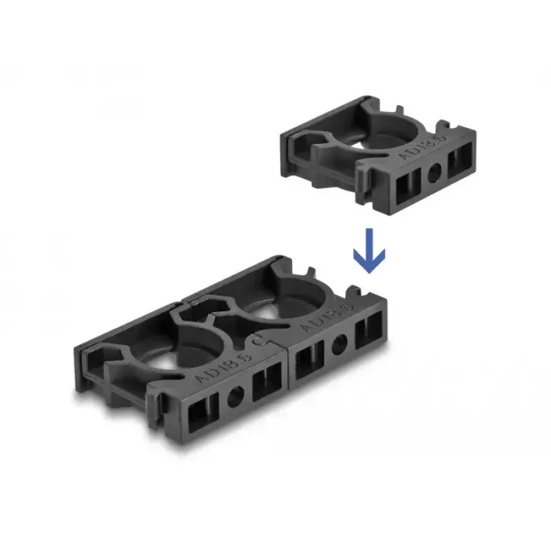 Laikiklis kabelių movoms DeLOCK 60484 18.5 mm juodas 8 vnt.