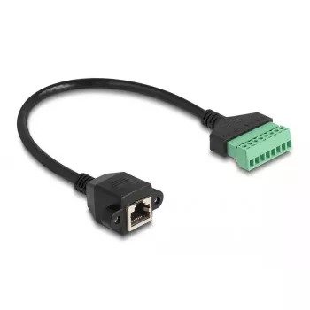 DeLOCK RJ45 kabelis Cat.6 lizdas į gnybtų bloką 30 cm