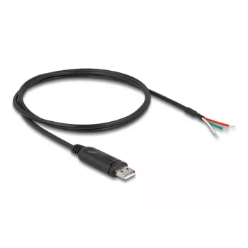 DeLOCK adapterinis kabelis USB 2.0 Type-A į RS-485 1 m juodas