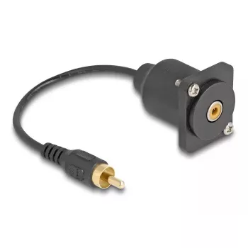 DeLOCK 88152 garso kabelis 0,2 m RCA juodas, patinas į moterišką