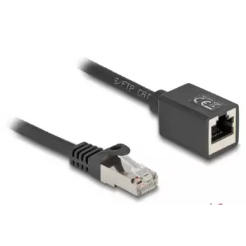 Tinklo ilginimo kabelis DeLOCK 90323 RJ-45 Cat6a 10 m Juoda