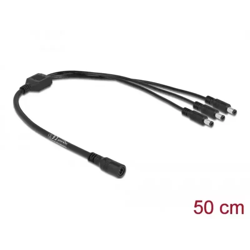 DC skirstymo laidas DeLOCK 83021 5.5 x 2.1 mm 1 x moteriškas į 3 x vyriškus