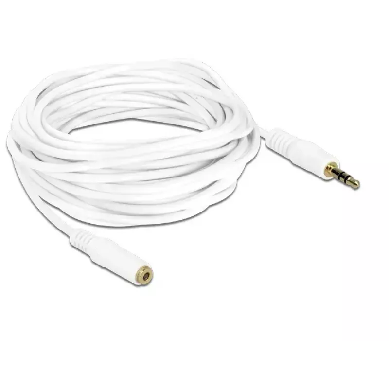 Audio kabelis 3,5 mm M-F DeLOCK 83771 5 m baltas