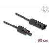 Laidas DeLOCK DL4 Solar Flat, vyras į moterį, 60 cm, juodas, 3,3 mm²