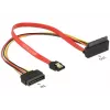 SATA kabelis DeLOCK 85515 SATA 15-pin 1 x SATA 22-pin 1 x SATA 7-pin Įvairiaspalvis