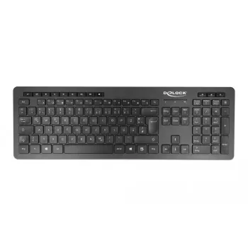 Klaviatūra DeLOCK 12004 Home USB QWERTZ Vokiška Juoda