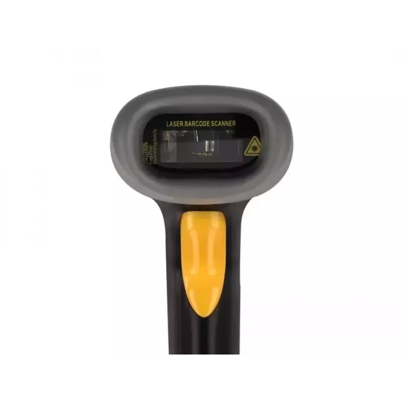 DeLOCK USB brūkšninių kodų skaitytuvas 1D lazerinis, juodas, nešiojamas, laidinis, 2 m kabelis