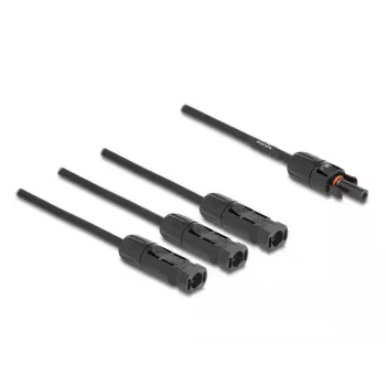Cable skirstytuvas DeLOCK DL4 Solar Splitter Cable 1 x moteriška į 3 x vyriškus 35 cm juodas