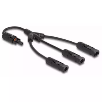 Cable skirstytuvas DeLOCK DL4 Solar Splitter Cable 1 x moteriška į 3 x vyriškus 35 cm juodas