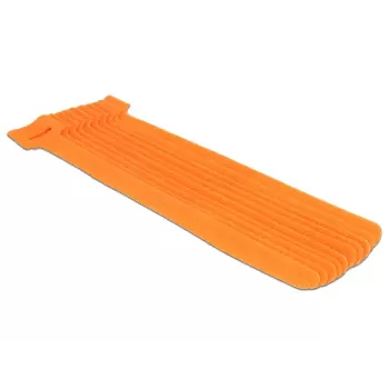 DeLOCK 18696 Lipnusis kabelių raištis oranžinis 12 mm × 200 mm 10 vnt.