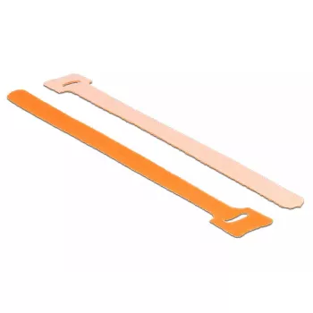 DeLOCK 18696 Lipnusis kabelių raištis oranžinis 12 mm × 200 mm 10 vnt.