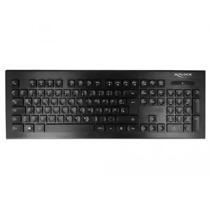 Belaidė klaviatūra DeLOCK 12671 QWERTZ vokiška juoda
