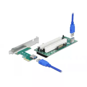 DeLOCK Riser Card PCI Express x1 į 2 x PCI 32 bitų lizdus, 60 cm kabelis