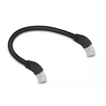 DeLOCK RJ45 Cat.6A S/FTP 45° žemyn 0,25 m juodas tinklo kabelis