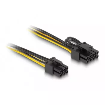 DeLOCK 83004 vidinis maitinimo laidas 0,5 m PCI-E 6 kontaktų į 2 × 6+2 kontaktų